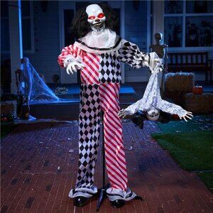 JOYIN 65" Halloween Animatronics‎ Clown Holding Doll, Life Size Halloween